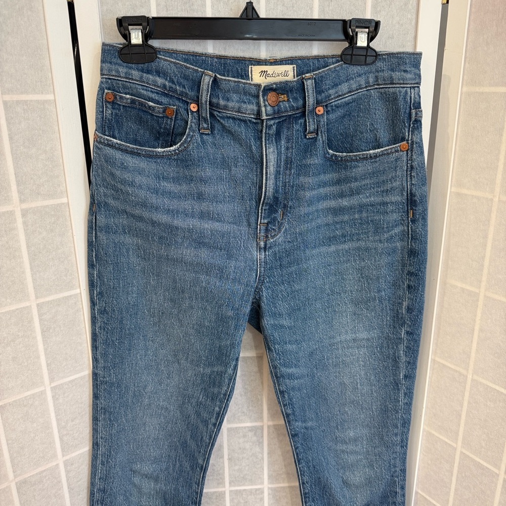 Madewell High Rise Dark Blue Jeans - Picture 5 of 11